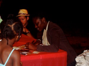 Rocky signing autographs afterwards.